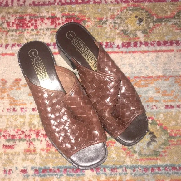 Vintage Leather Mules - Picture 1 of 9